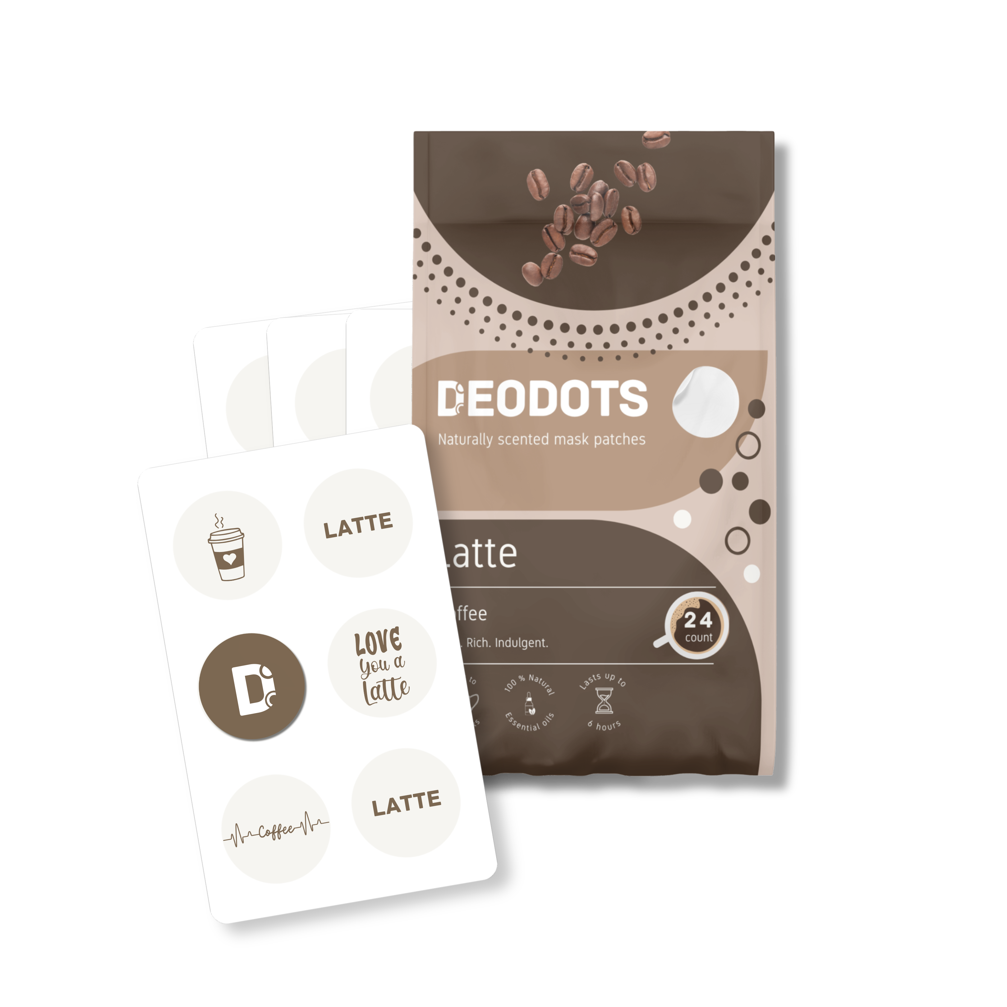 deodots latte scented mask patch product image